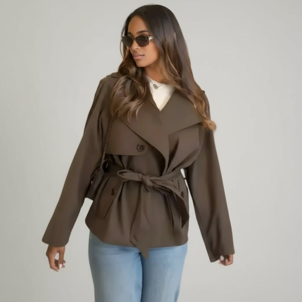 Omlottjacka med knytband för dam