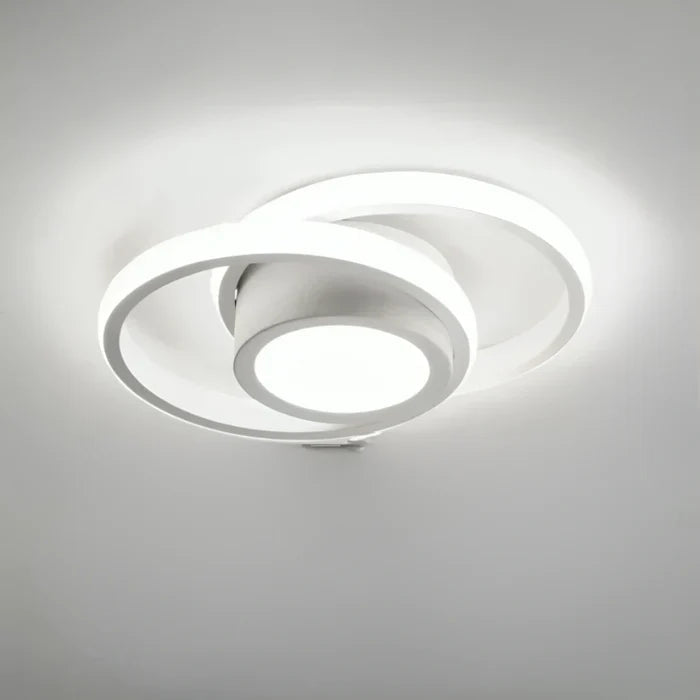 Modern LED Taklampa Dubbel Ringdesign