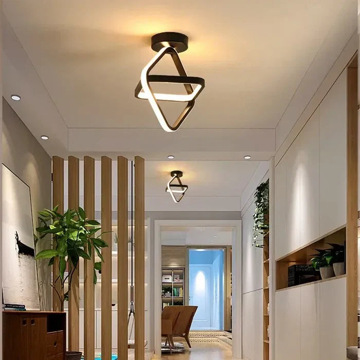 Modern LED Taklampa Dubbel Ringdesign
