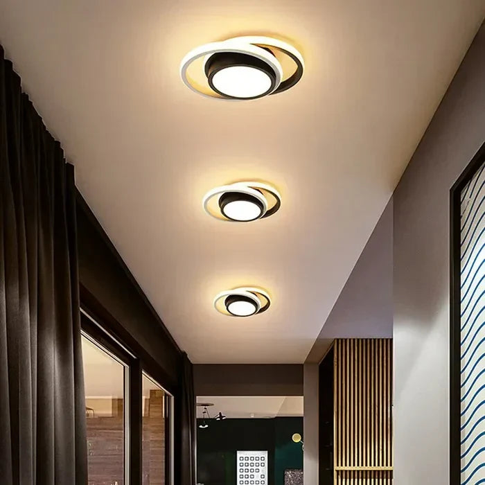 Modern LED Taklampa Dubbel Ringdesign