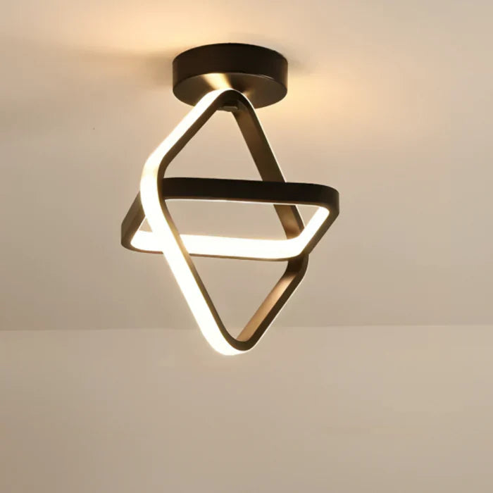 Modern LED Taklampa Dubbel Ringdesign
