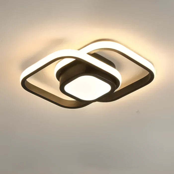 Modern LED Taklampa Dubbel Ringdesign