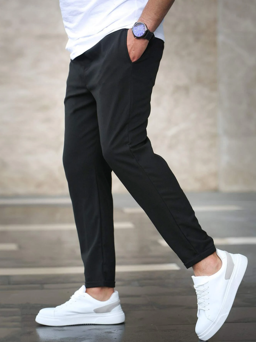 Moderna Stretchbyxor Svart Elegant (Män)