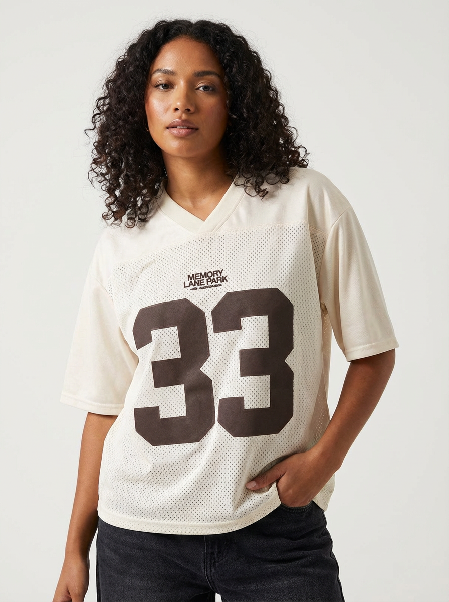 Breathable mesh oversized T-shirt