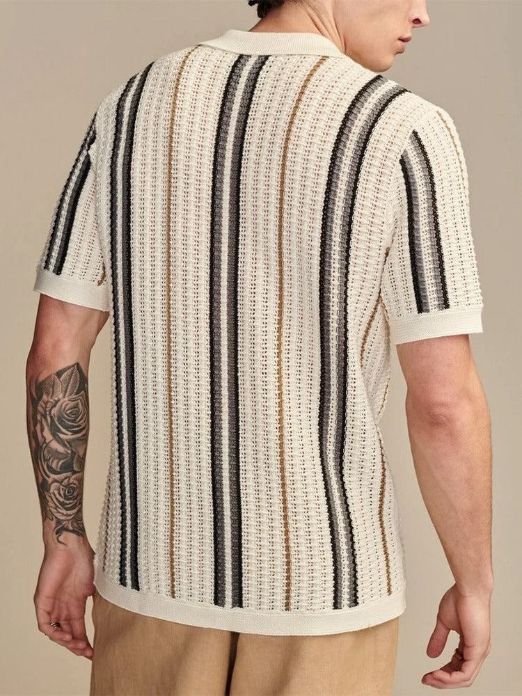 Polo Shirt Button Placket for Men