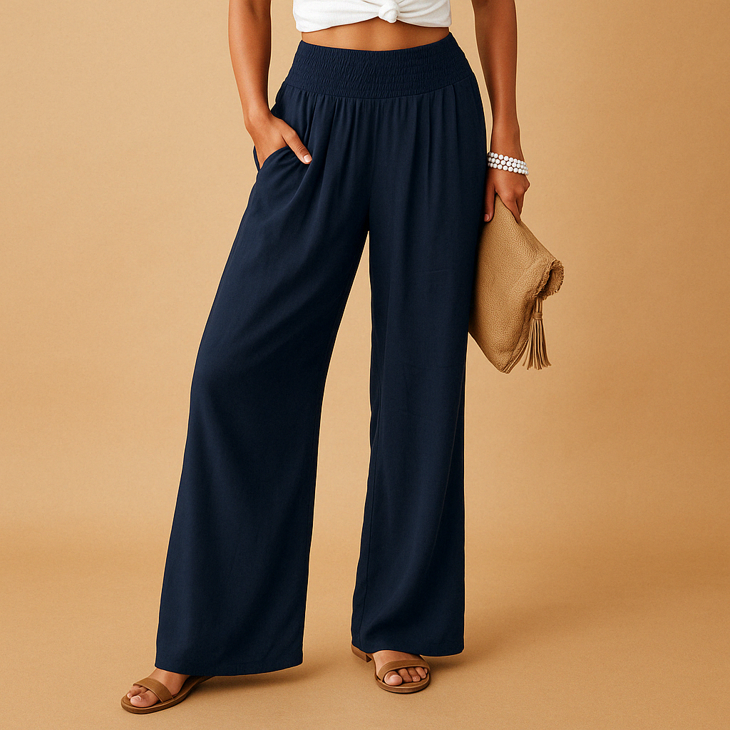 Women's High Waist Wide Leg Trousers