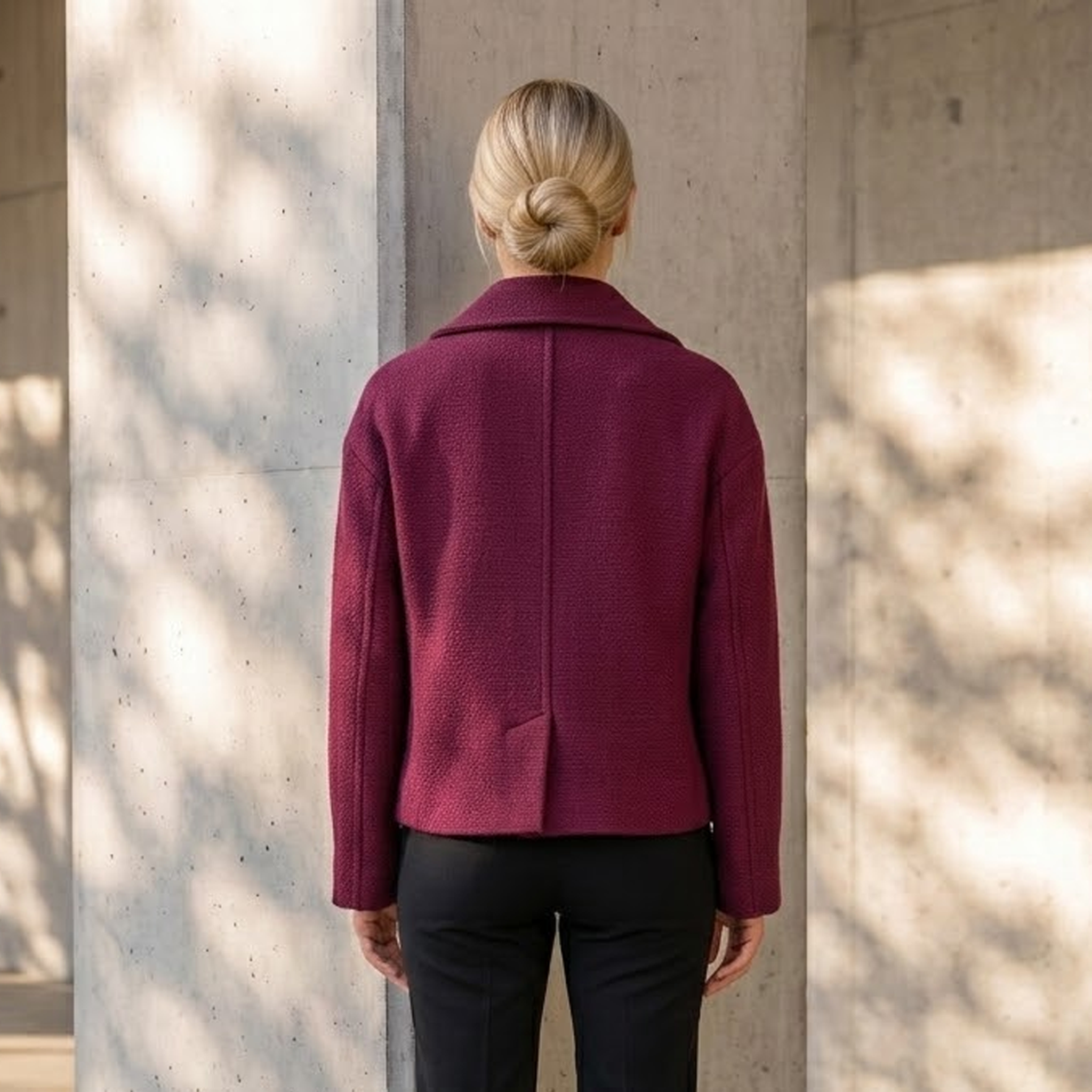 Wool Coat Double Breasted Women