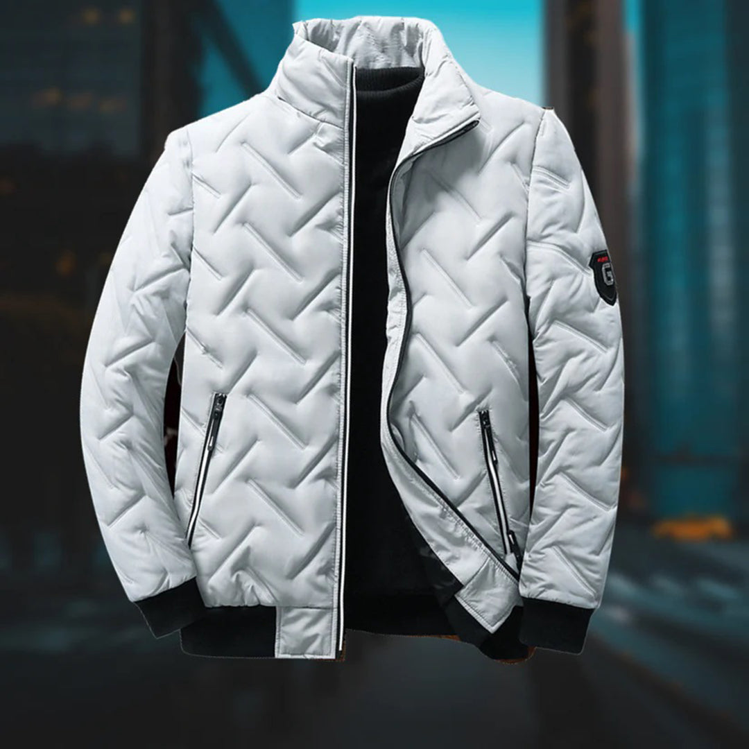 Quilted Vinterjacka Sicksackmönster Regular Fit (Men)
