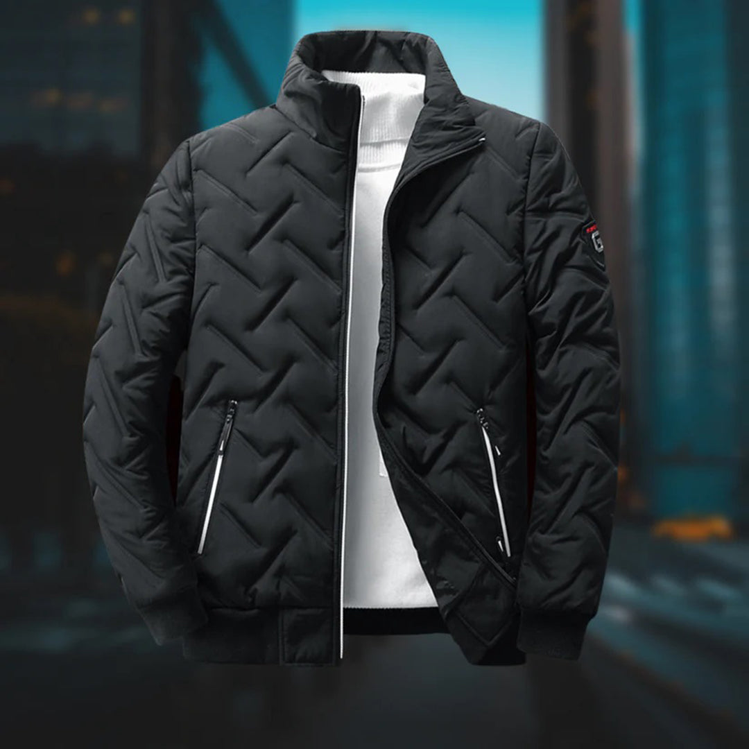 Quilted Vinterjacka Sicksackmönster Regular Fit (Men)