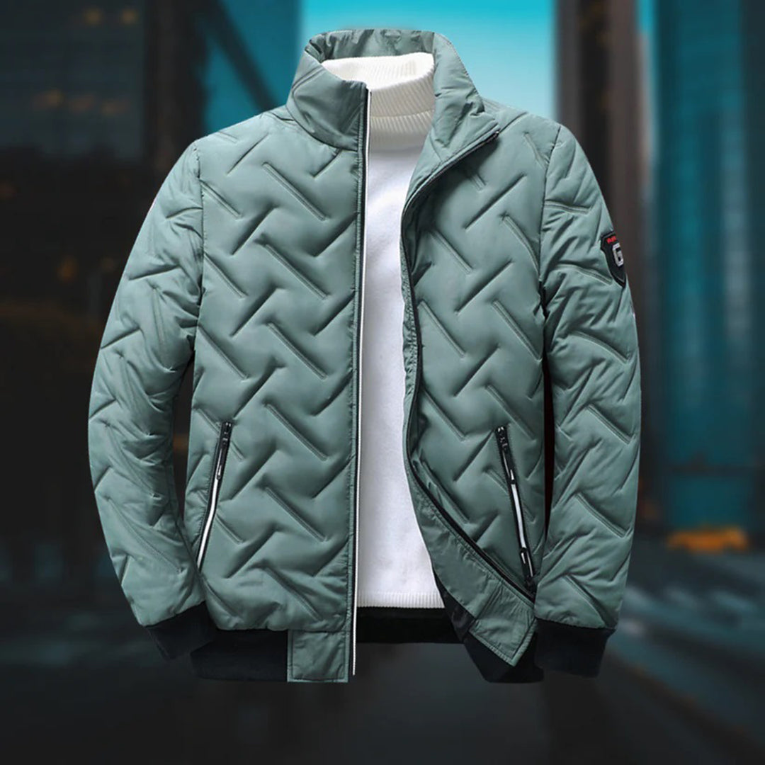 Quilted Vinterjacka Sicksackmönster Regular Fit (Men)