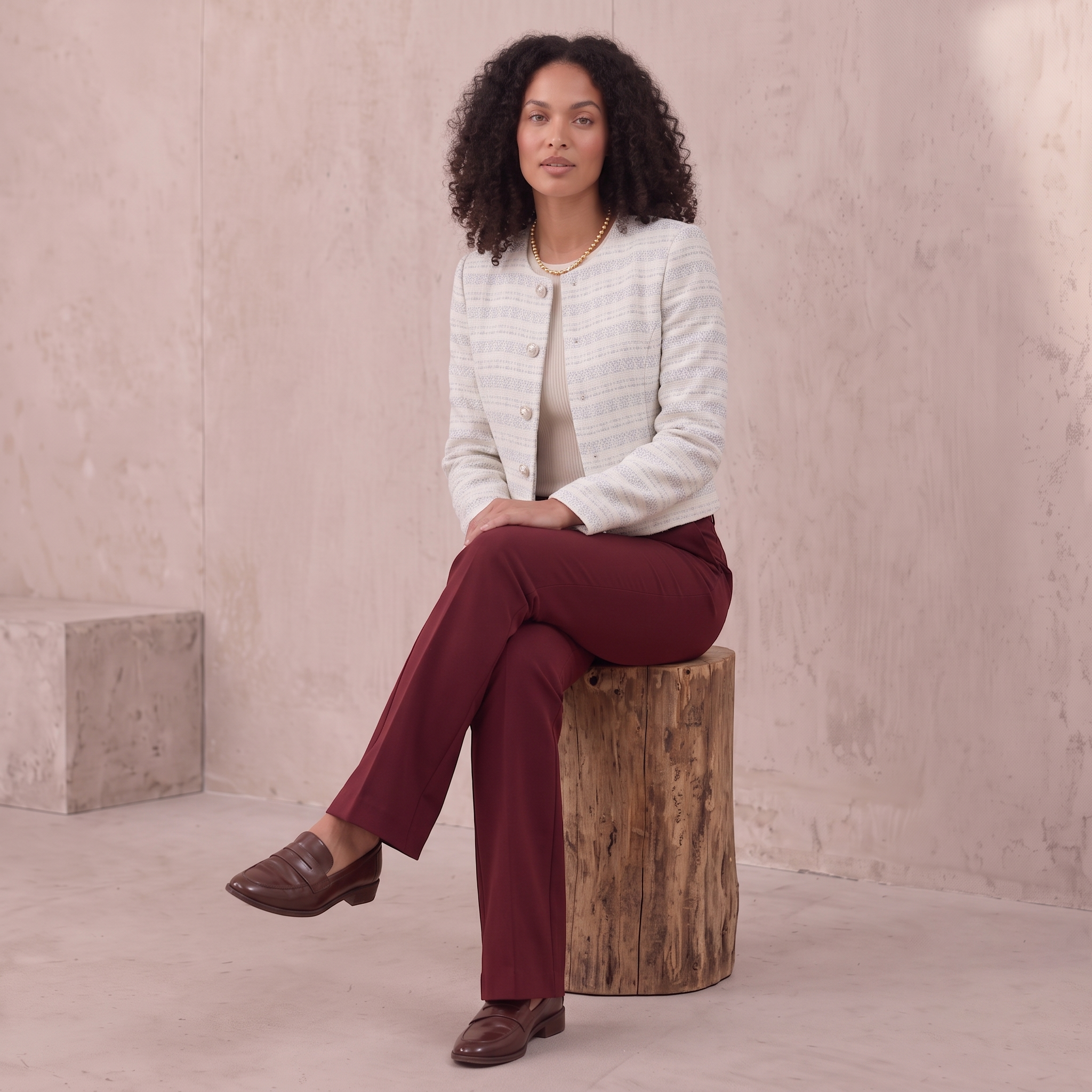 Wool-Blend Flared Pants Women
