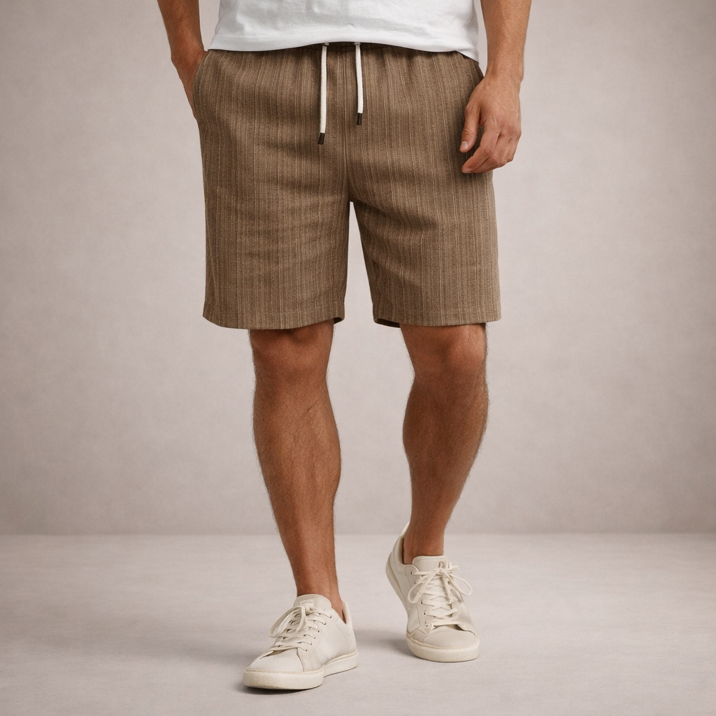 Classic regular fit shorts with above knee length