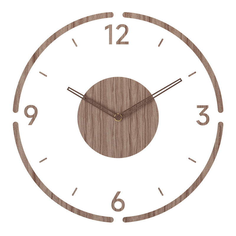 Skandinavisk Träväggklocka Minimalistisk Design
