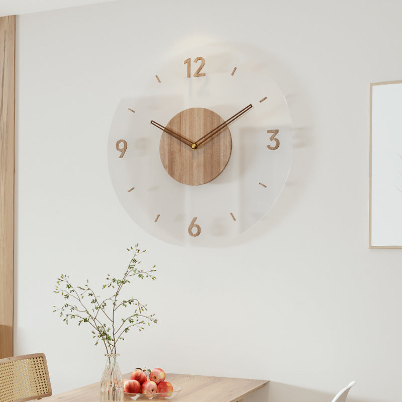 Skandinavisk Träväggklocka Minimalistisk Design
