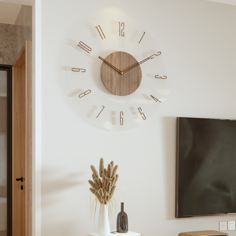 Skandinavisk Träväggklocka Minimalistisk Design