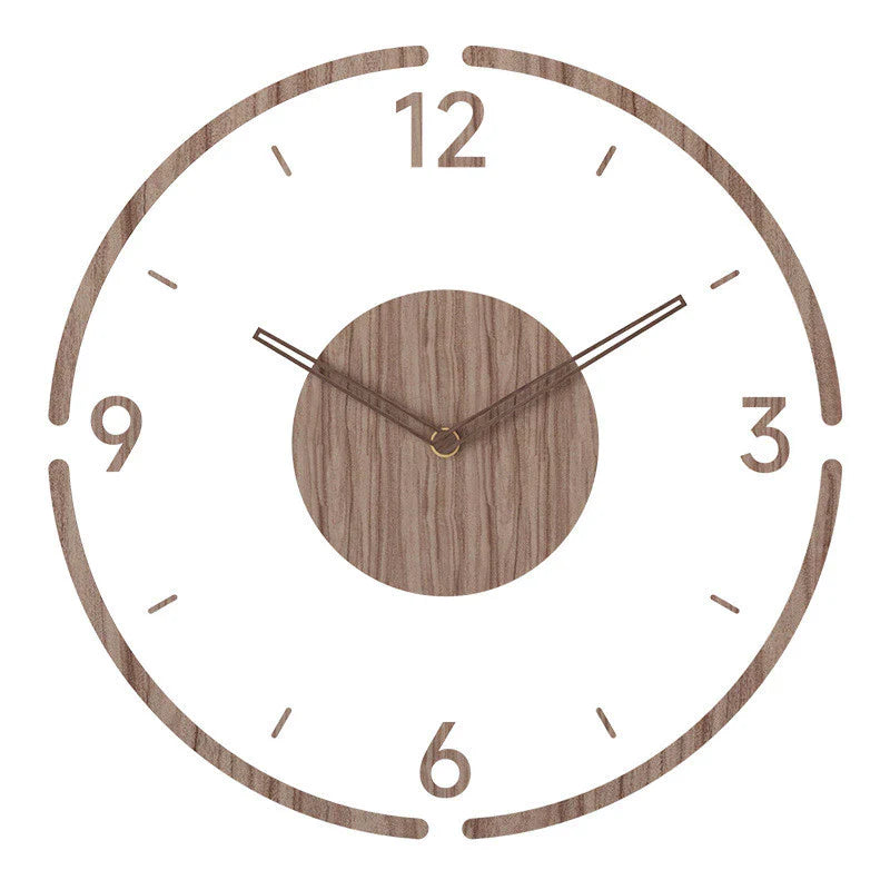 Skandinavisk Träväggklocka Minimalistisk Design
