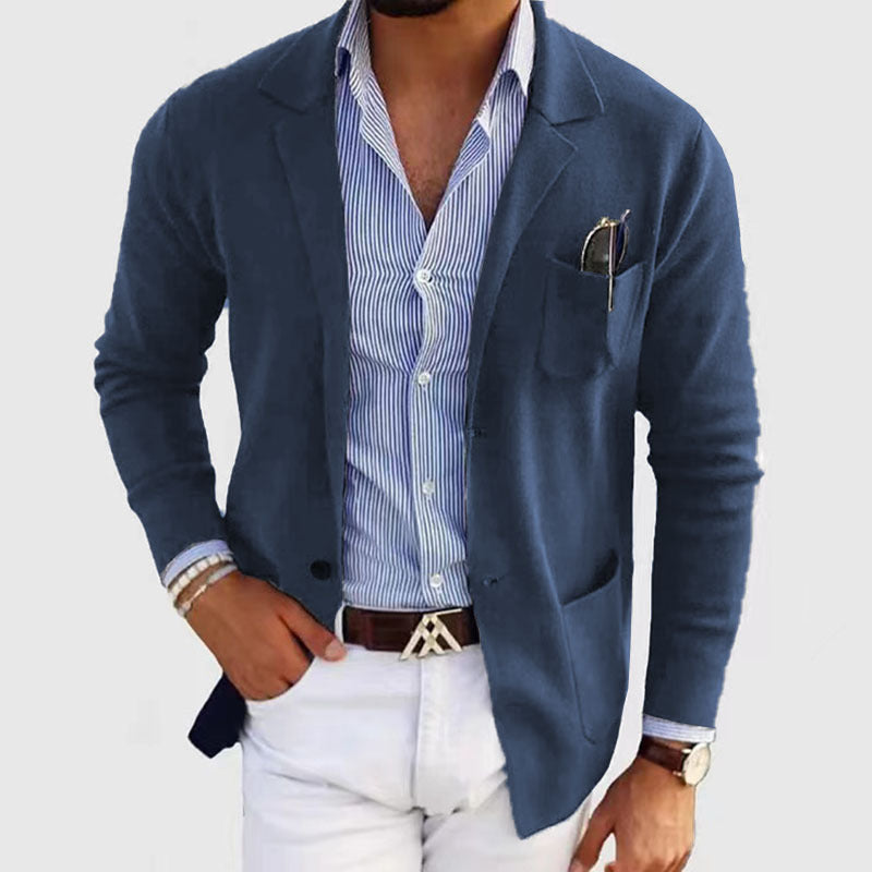 Stilren Herrblazer Med Ventilpåsar