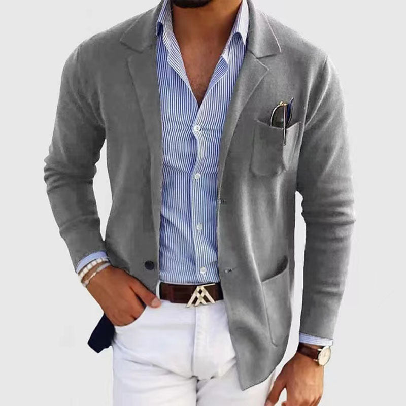 Stilren Herrblazer Med Ventilpåsar