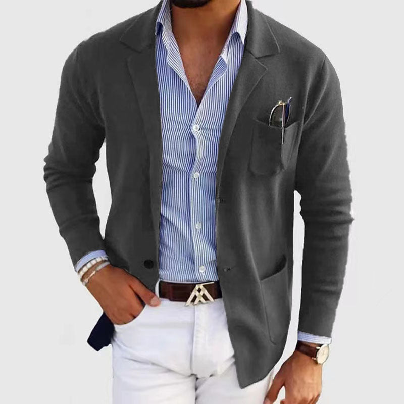 Stilren Herrblazer Med Ventilpåsar
