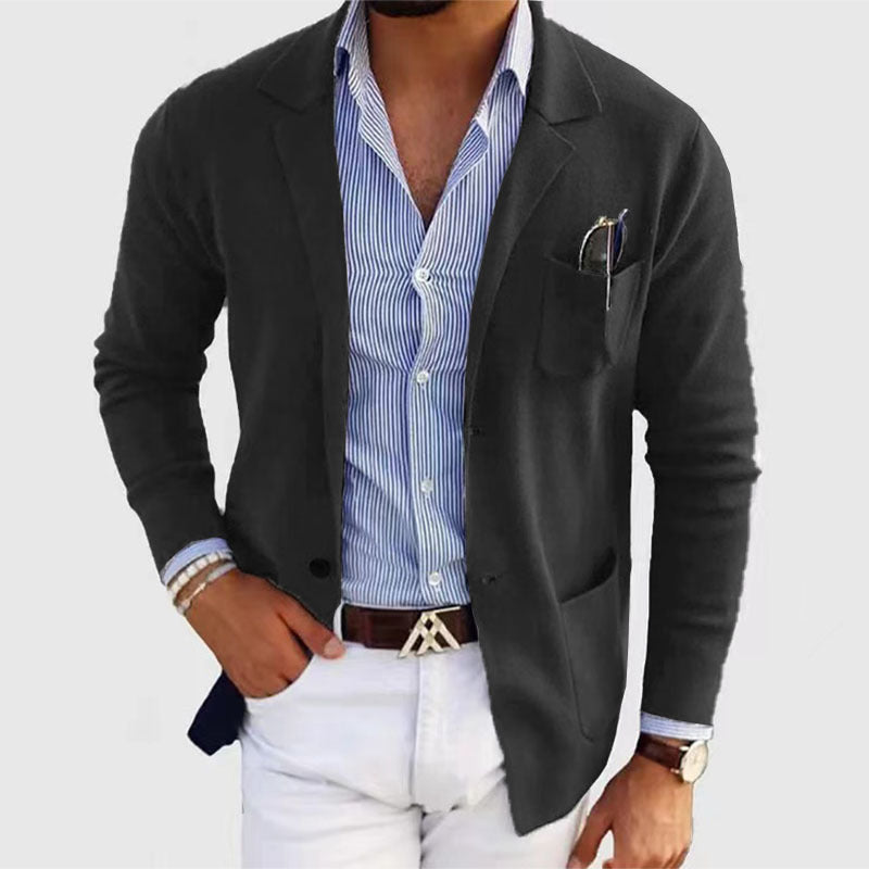 Stilren Herrblazer Med Ventilpåsar