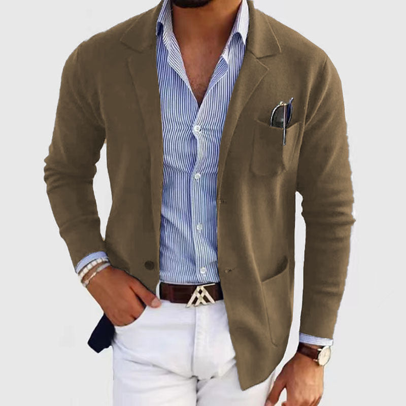 Stilren Herrblazer Med Ventilpåsar