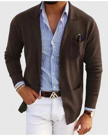 Stilren Herrblazer Med Ventilpåsar