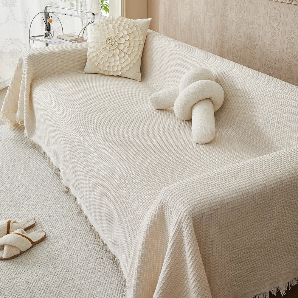 Elastiskt möbelöverdrag med vaffelstruktur för vardagsrum