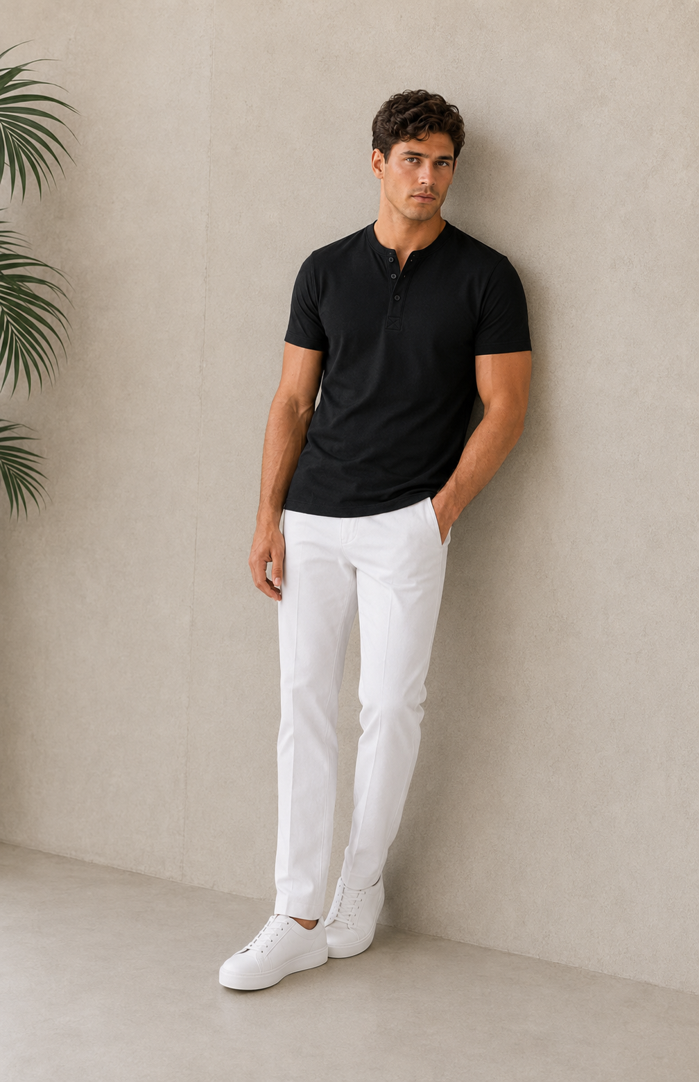 Relaxed fit short sleeve polo shirt