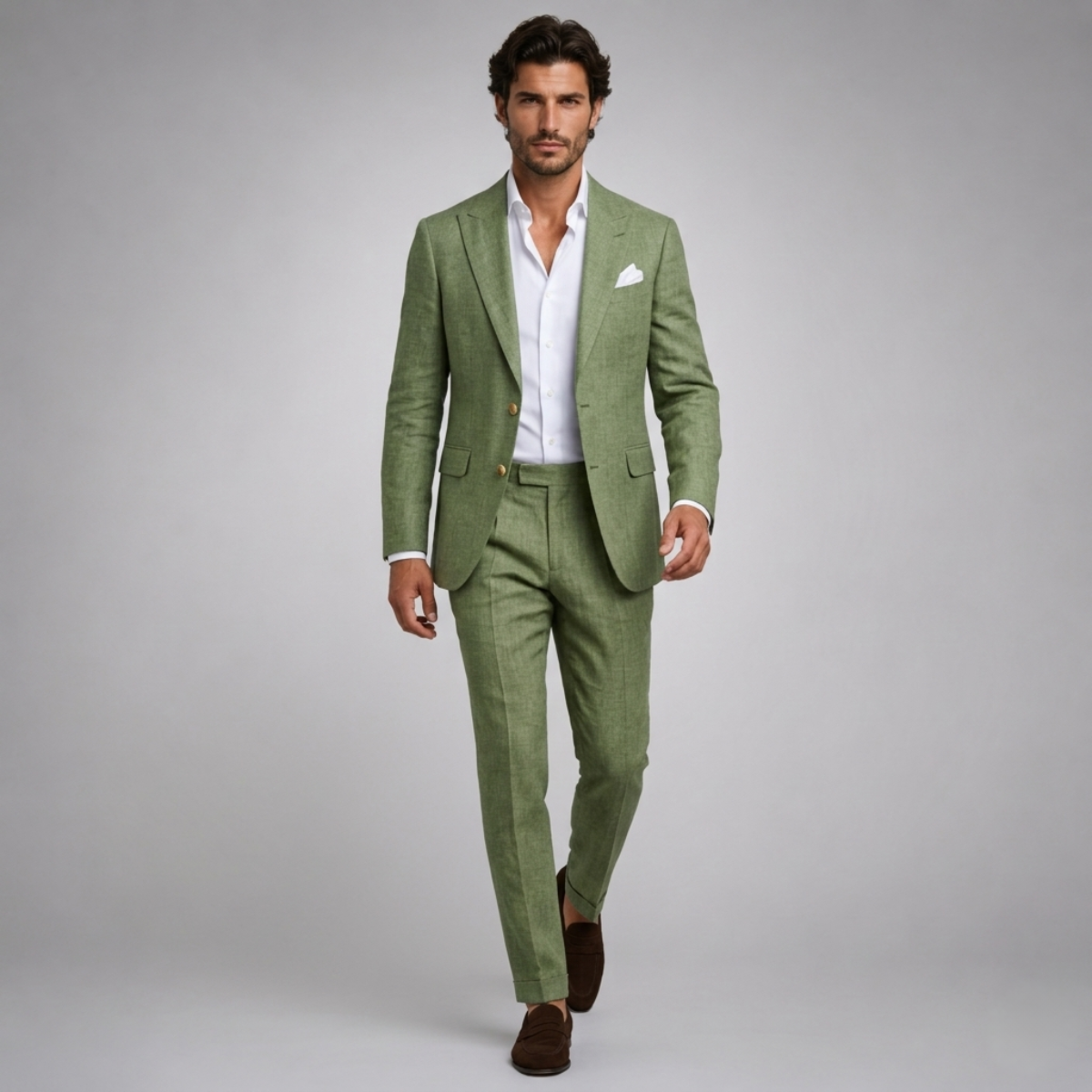 Tailored two piece suit for business meetings