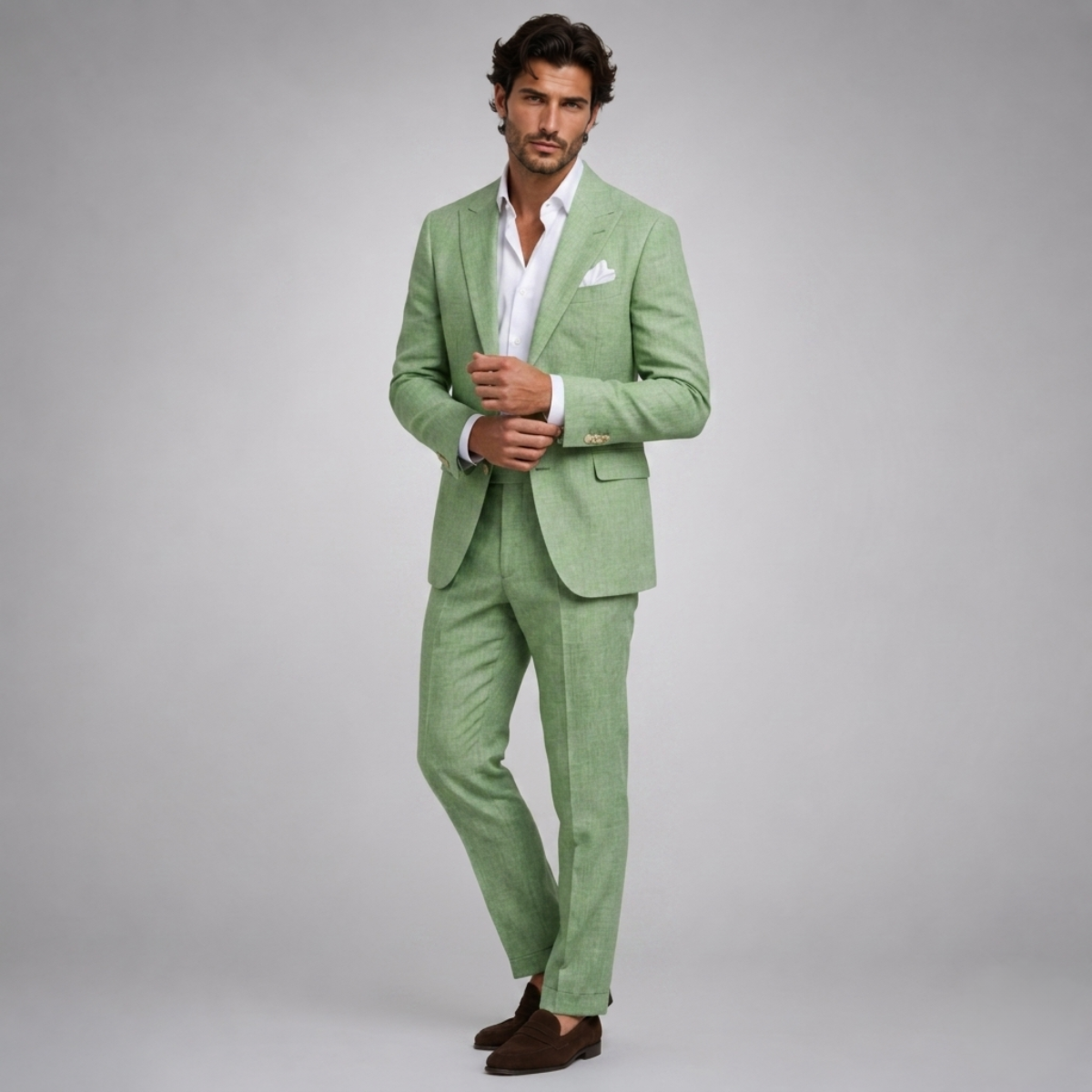 Formal suit with matching blazer and trousers