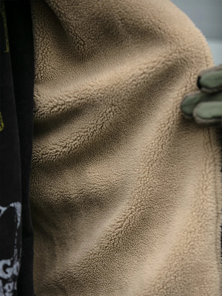 Herrjacka i fleece med sherpainfodring och fickor