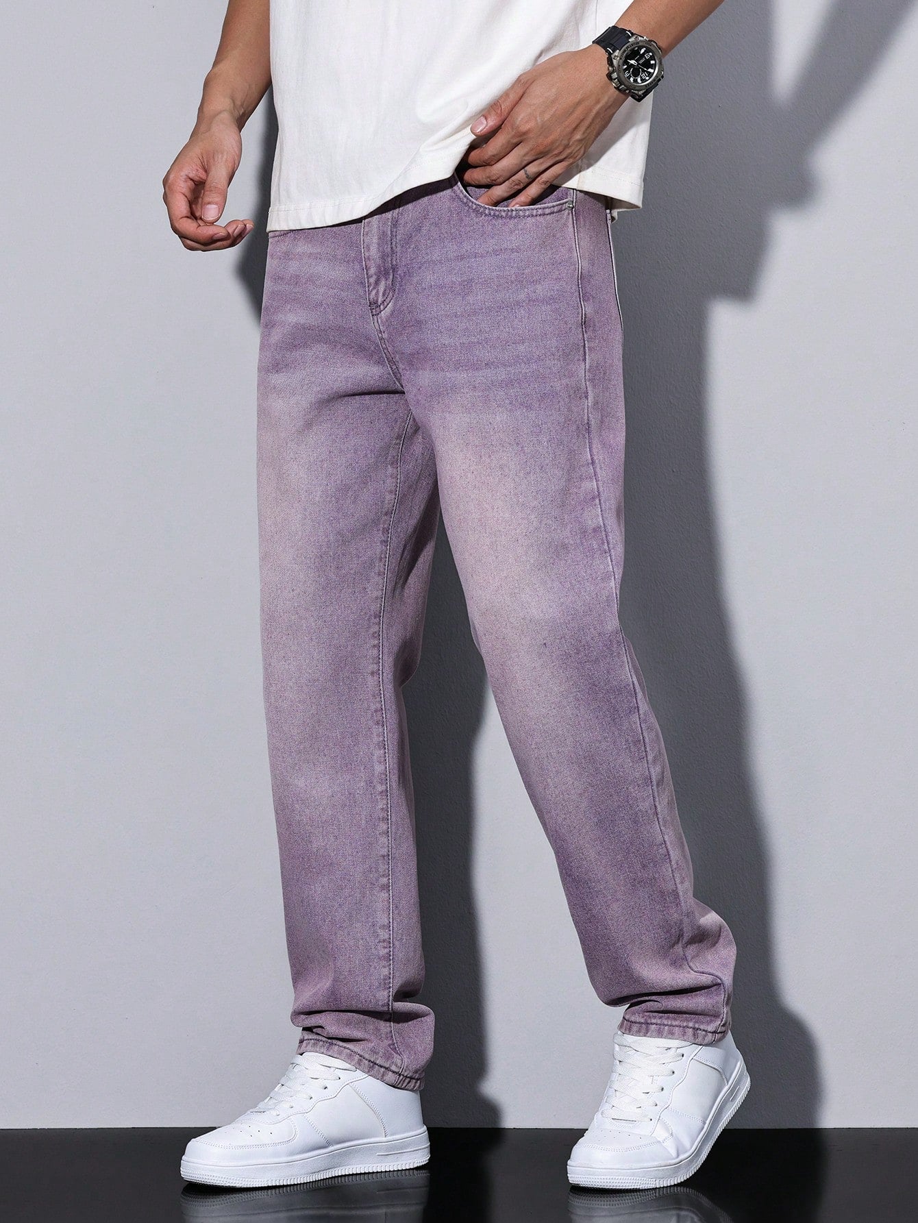 Wide-leg Jeans med Vintage Tvätt – Rymlig Passform för Avslappnad Streetstyle i Robust Denim