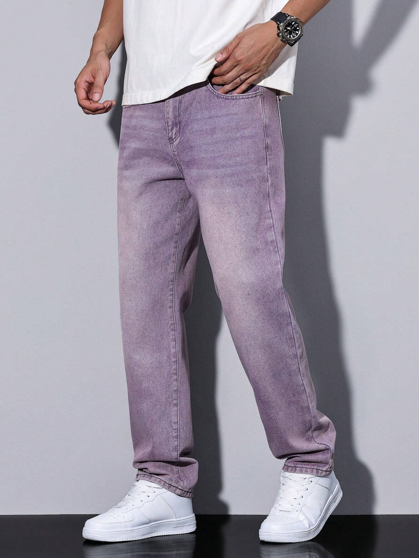 Wide-leg Jeans med Vintage Tvätt – Rymlig Passform för Avslappnad Streetstyle i Robust Denim